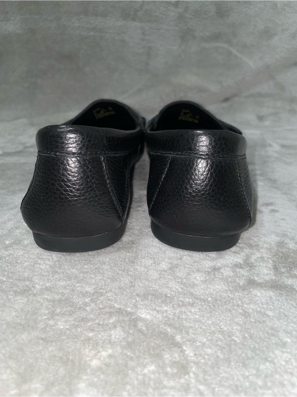 Coach Fredrica Black Pebbled Leather Loafers with Silver Logo Plate With Box Sz9 - Picture 5 of 12
